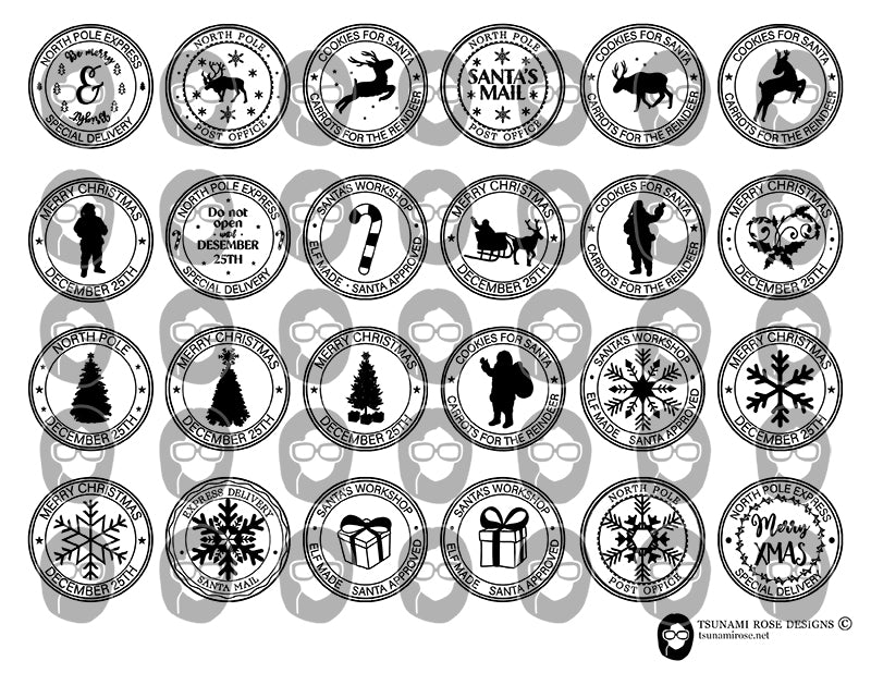 Christmas Quotes, Fussy Cut Christmas Ephemera -6pg Digital Download- Junk Journal Words, Printable Labels, Vintage Typed Ephemera, Titles