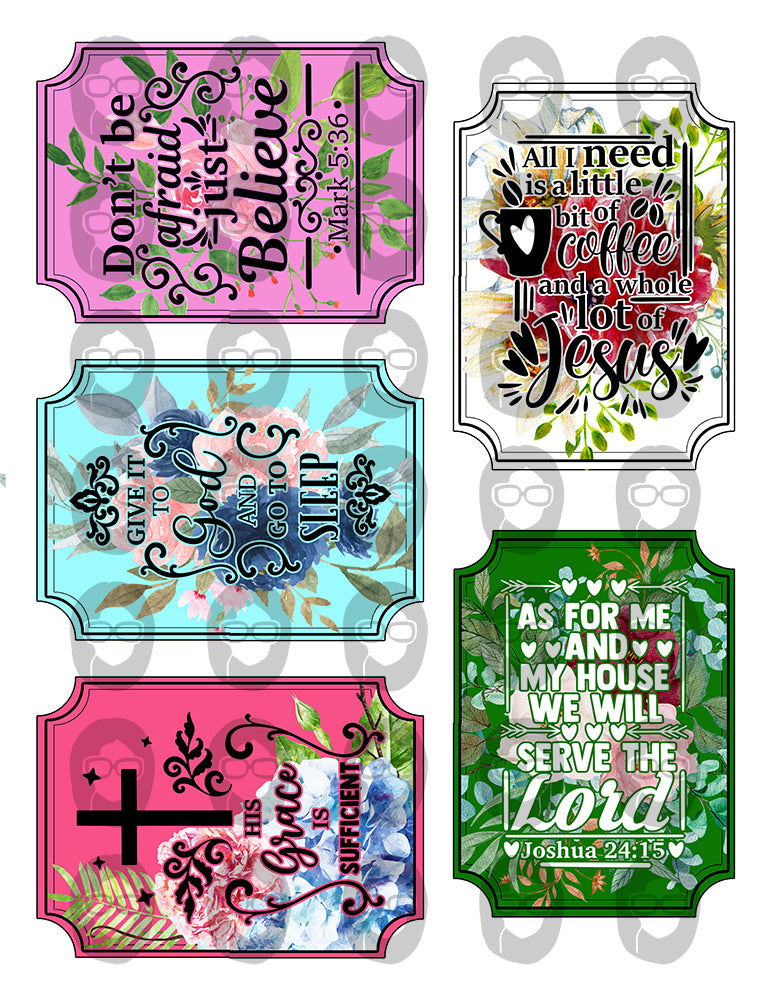 Junk Journal Labels, Faith Encouragement -10pg Digital Download- Scripture Sayings, Bible Verse Printable, Prayer Quotes, Christian Verses