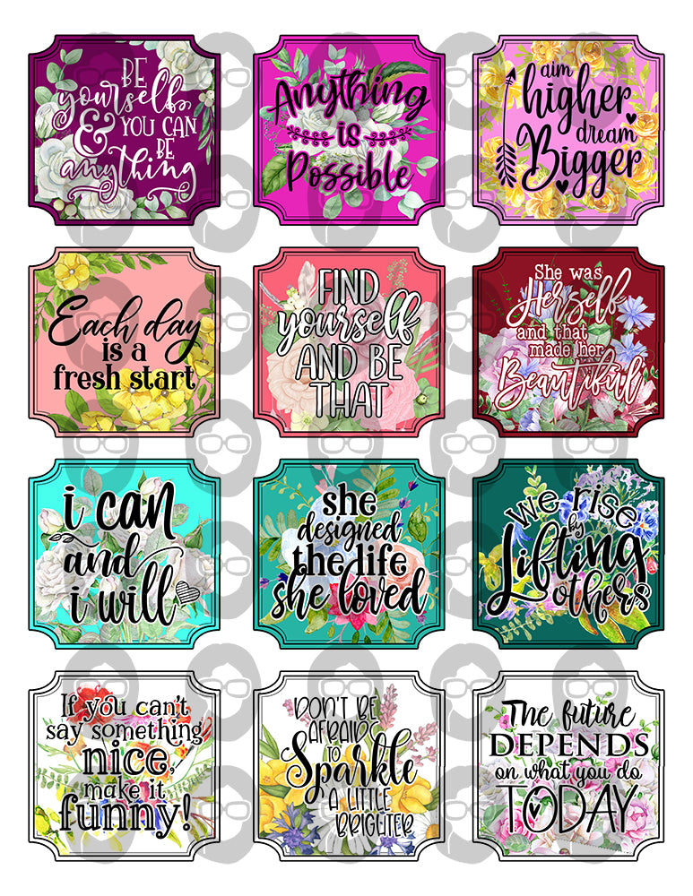 Junk Journal Labels, Printable Quote Set -10pg Digital Download- Fussy Cut Ephemera, Ephemera Words, Scrapbook Titles, Journaling Prompts
