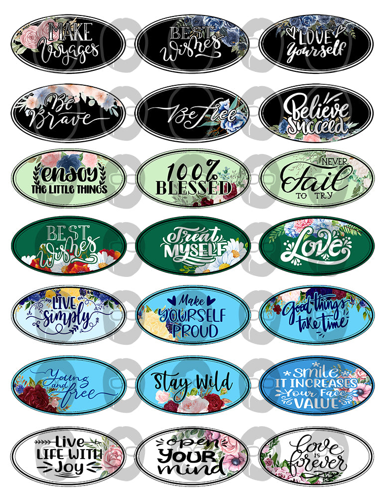Junk Journal Labels, Printable Quote Set -10pg Digital Download- Fussy Cut Ephemera, Ephemera Words, Scrapbook Titles, Journaling Prompts