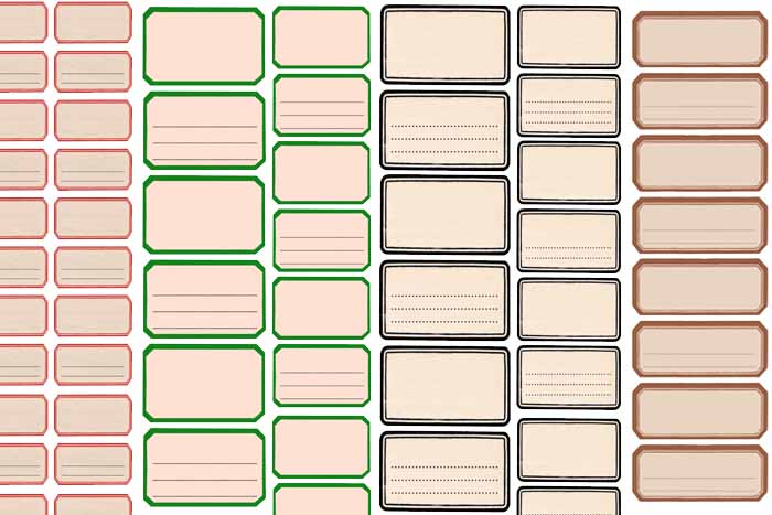 Blank Vintage Labels - Set #8 - 4 Page Instant Download - junk journal kit,ephemera paper pack, printable price labels