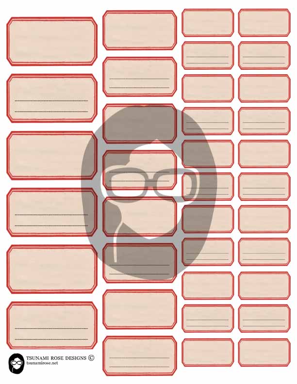 Blank Vintage Labels - Set #8 - 4 Page Instant Download - junk journal kit,ephemera paper pack, printable price labels