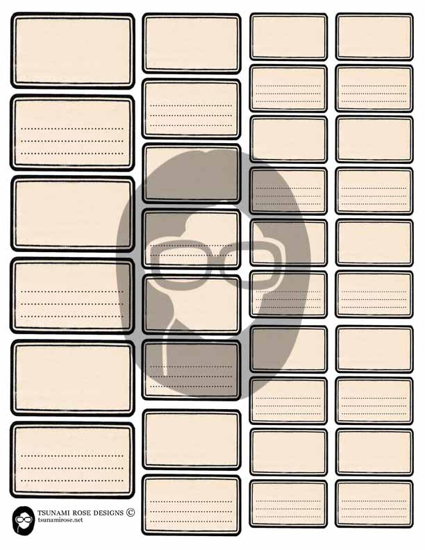 Blank Vintage Labels - Set #8 - 4 Page Instant Download - junk journal kit,ephemera paper pack, printable price labels