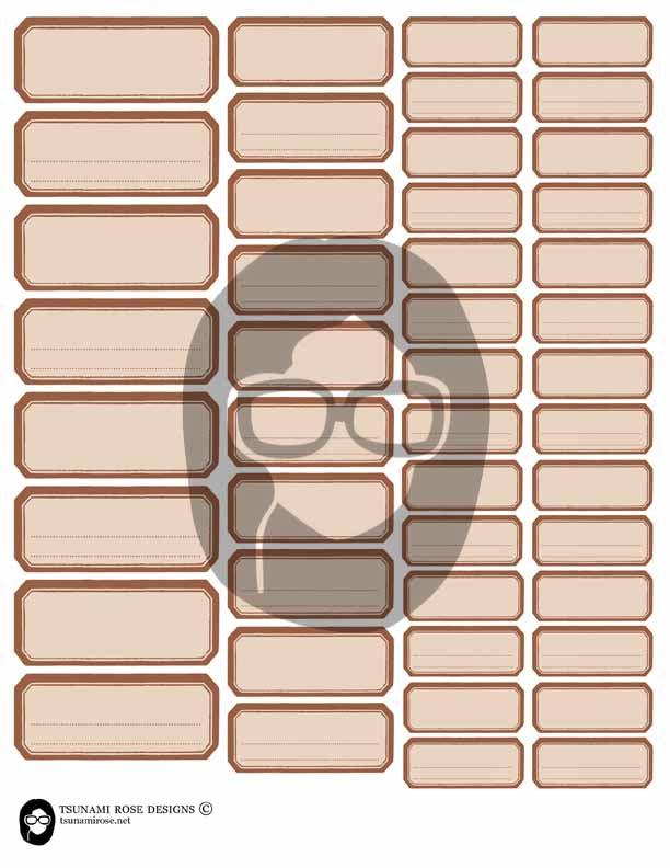 Blank Vintage Labels - Set #8 - 4 Page Instant Download - junk journal kit,ephemera paper pack, printable price labels