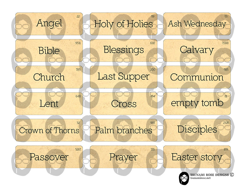 Easter is for Jesus, Vocabulary Flashcard - 4pg Digital Download- Religious Quotes, Bible Verse Cards Printable, Faith Ephemera Words