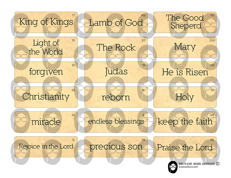 Easter is for Jesus, Vocabulary Flashcard - 4pg Digital Download- Religious Quotes, Bible Verse Cards Printable, Faith Ephemera Words