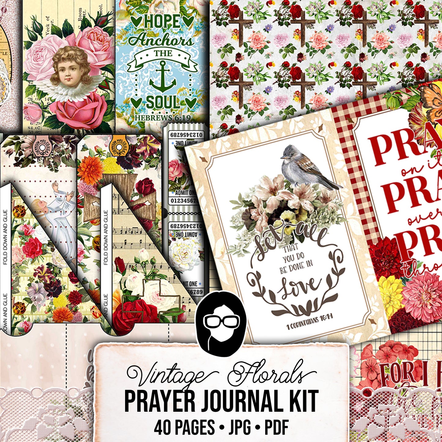 Scripture Journal Printable, Religious Quotes -40pg Digital Download- Faith Inspired, Catholic Notecards, Affirmation Cards, Devotional Kits