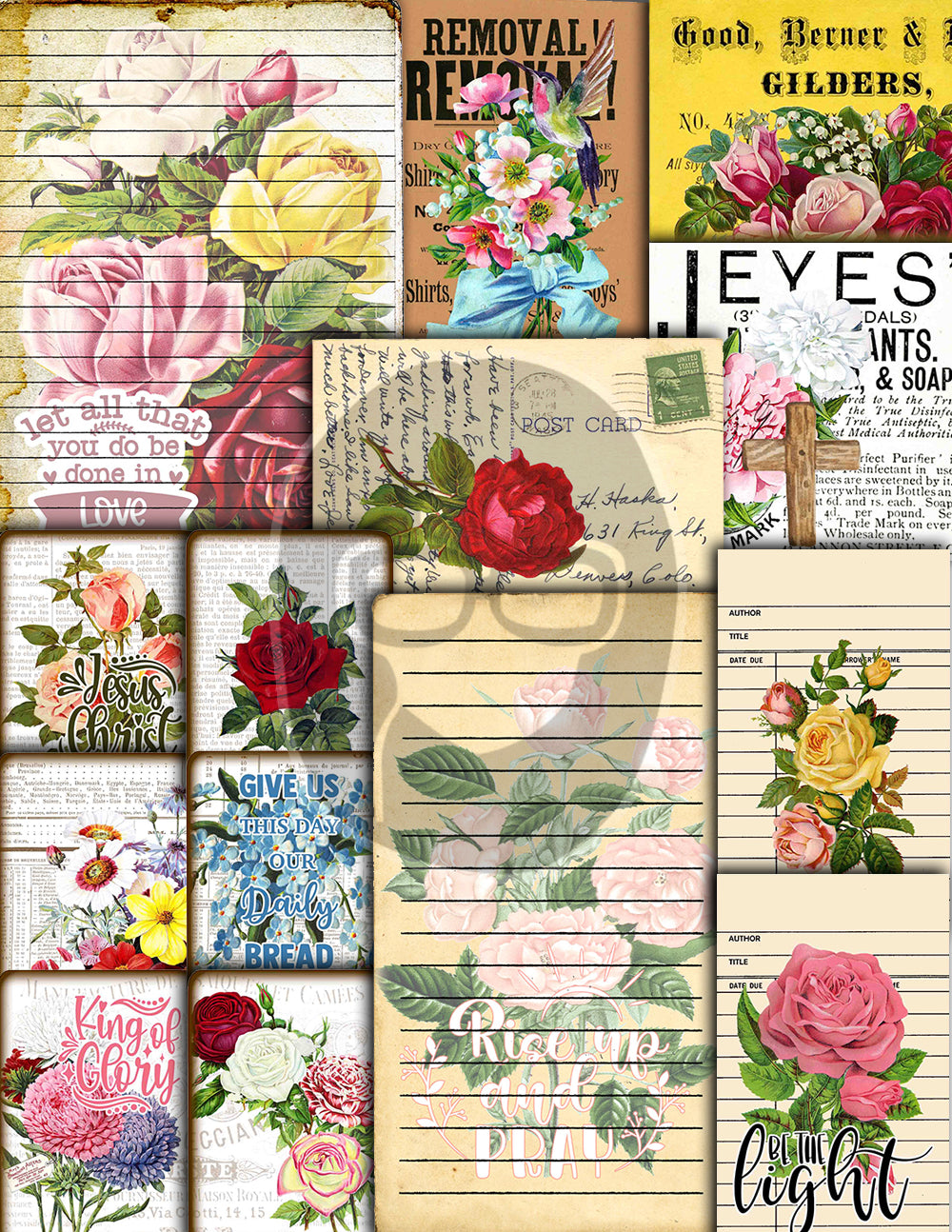Scripture Journal Printable, Religious Quotes -40pg Digital Download- Faith Inspired, Catholic Notecards, Affirmation Cards, Devotional Kits
