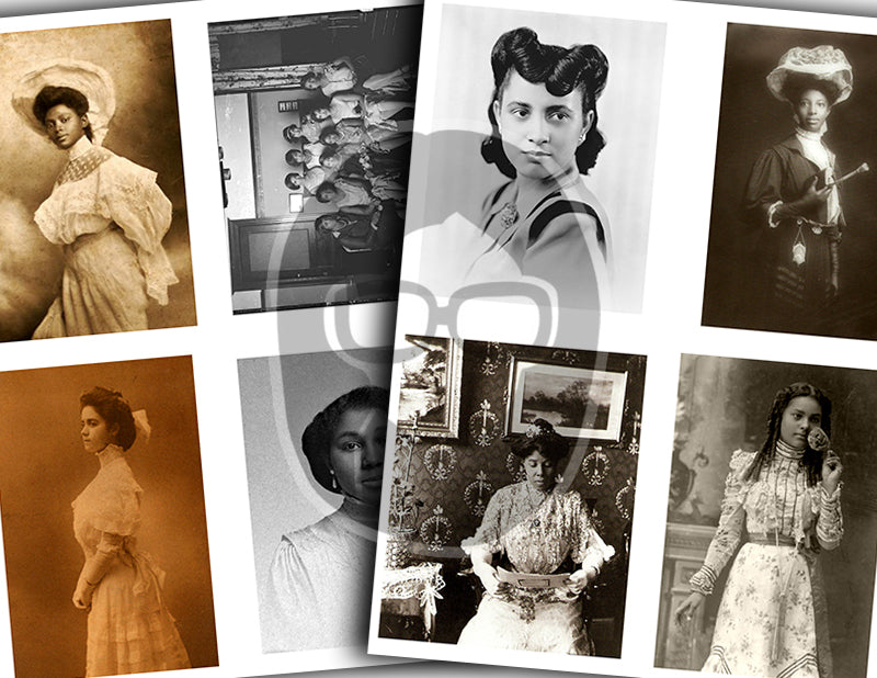 African American Ephemera, Vintage Photographs -24pg Digital Download- Junk Journal Kit, Black History Ephemera, Vintage Women Ephemera