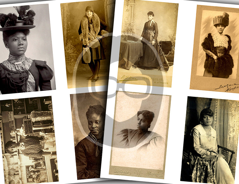 African American Ephemera, Vintage Photographs -24pg Digital Download- Junk Journal Kit, Black History Ephemera, Vintage Women Ephemera