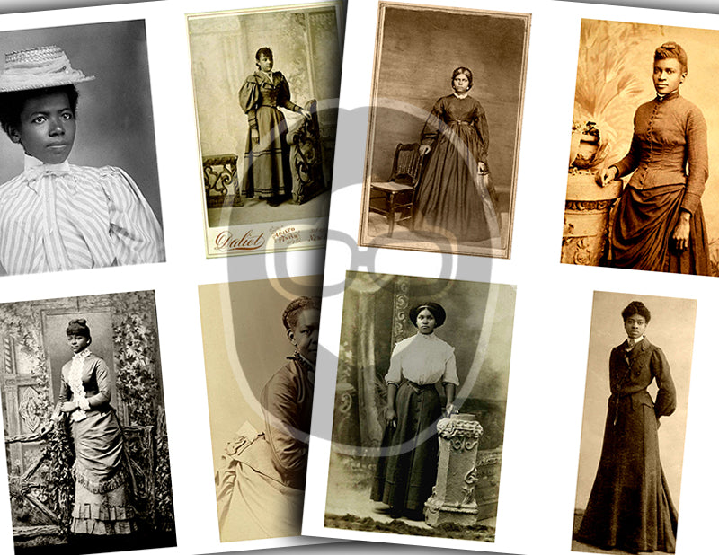 African American Ephemera, Vintage Photographs -24pg Digital Download- Junk Journal Kit, Black History Ephemera, Vintage Women Ephemera