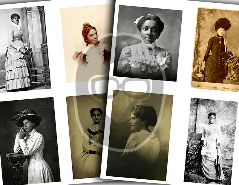 African American Ephemera, Vintage Photographs -24pg Digital Download- Junk Journal Kit, Black History Ephemera, Vintage Women Ephemera