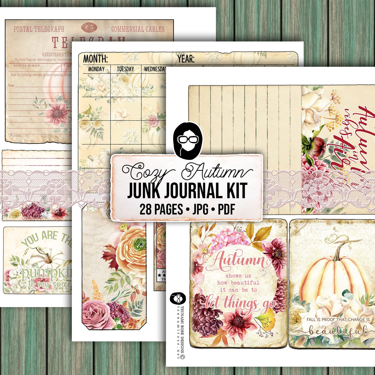 Faith Junk Journal Kit, Scripture Ephemera, Fall Digital Papers-28pg Digital Download- Religious Cards, Prayer Quotes, Bible Verse Cards