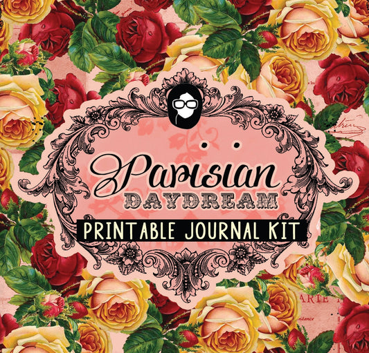 French Junk Journal Kit Paper Pack – Parisian Daydream - 16 Journaling Pages - journaling kit, art journal kit junk paper pack, ephemera set