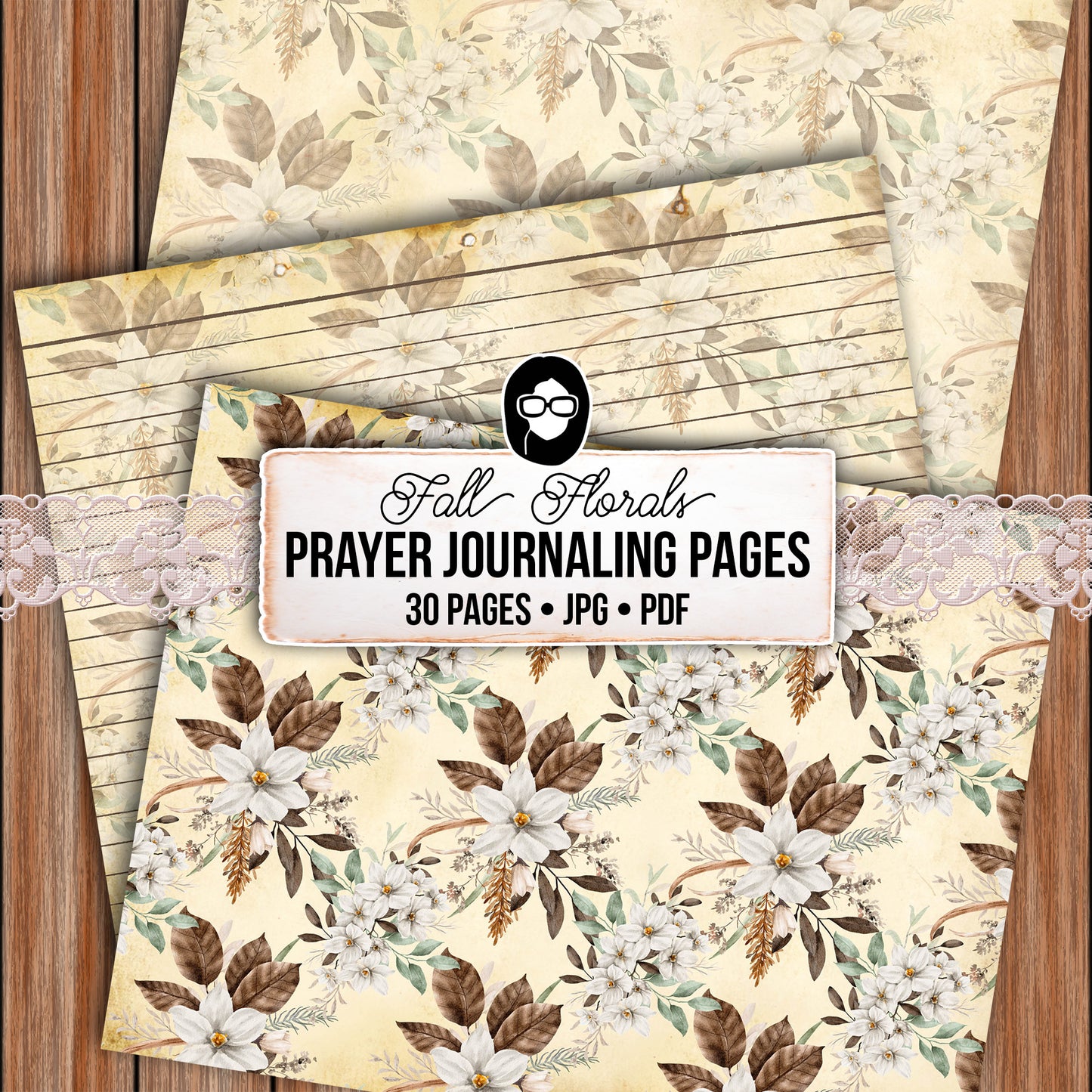 Fall Bible Journal Pages, Prayer Journal For Women -28pg Digital Download- Prayer Quotes, Christian Verses, Lined Journaling Pages, Autumn