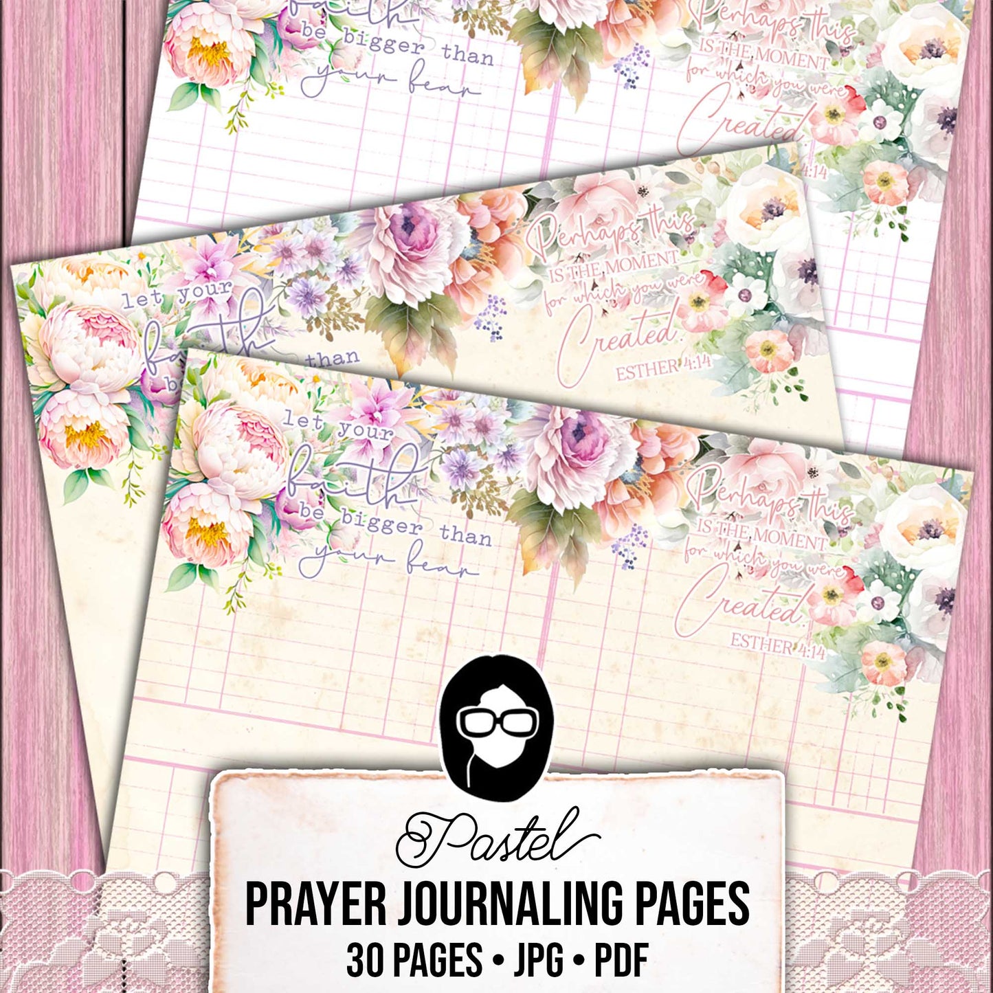 Pastel Lined Journal Pages, Scripture Notes -30pg Digital Download- Religious Artwork, Prayer Bible Quotes, Jesus Saves, Faith Printables