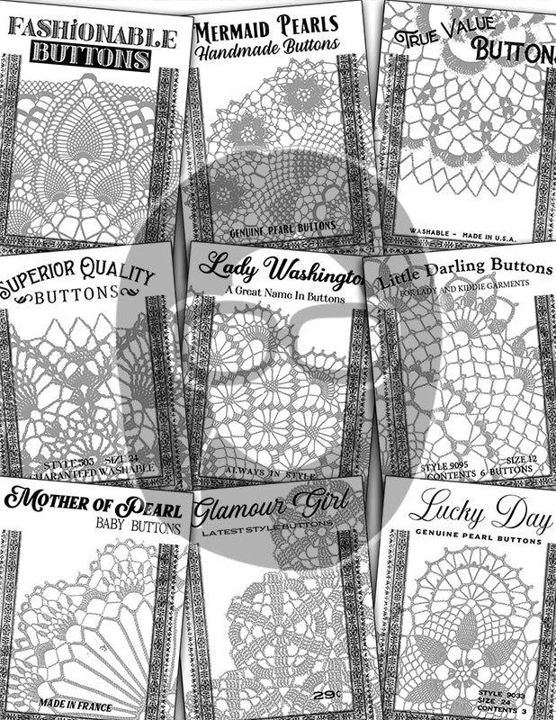 Printable Junk Journal Kit, Vintage Crochet, Bundle #1 -36pg Digital Download- Ephemera Paper Pack, Scrapbook Paper, Granny Chic