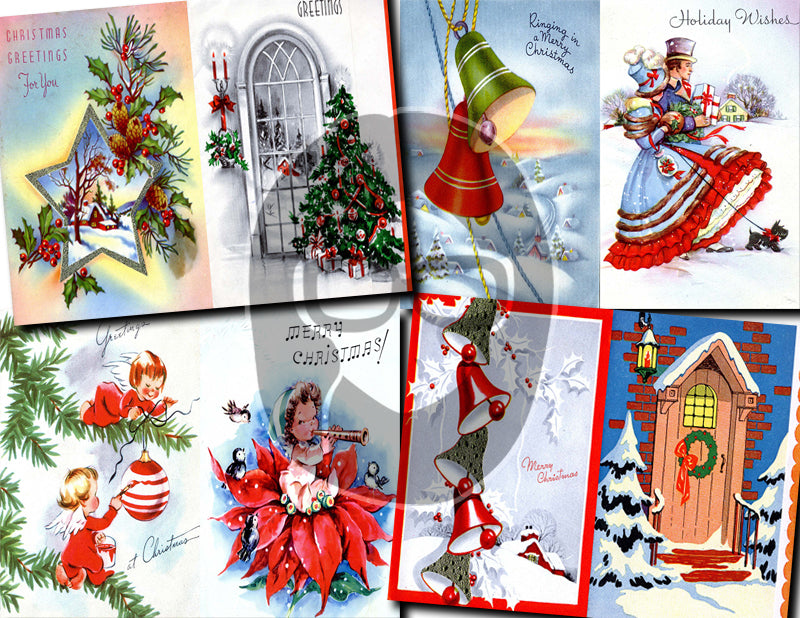 Christmas digital download - Ephemera Set #85 - 30 Pg download - Christmas journal kits, Retro Christmas journal pages, ephemera pack