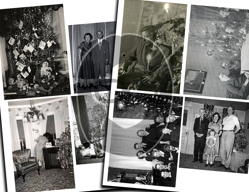 Vintage Retro Christmas Photographs digital download - Ephemera Set #88 - 13 Pg download - Christmas junk journal kits, ephemera pack