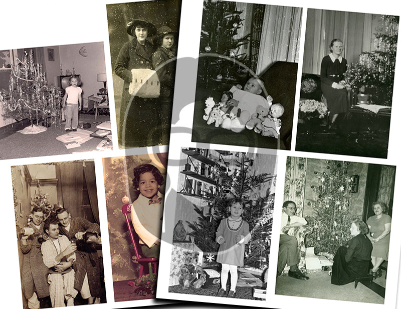 Vintage Retro Christmas Photographs digital download - Ephemera Set #88 - 13 Pg download - Christmas junk journal kits, ephemera pack