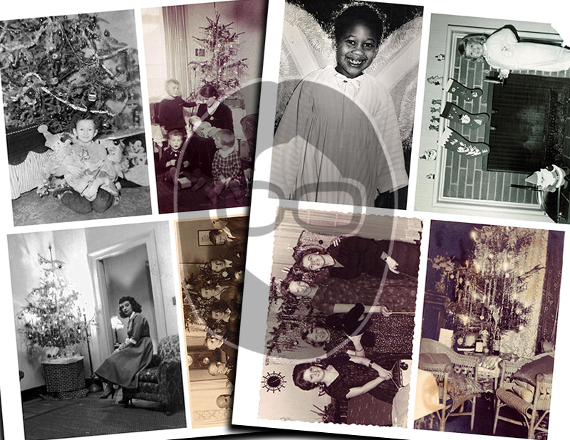 Vintage Retro Christmas Photographs digital download - Ephemera Set #89 - 13 Pg download - Christmas junk journal kits, ephemera pack