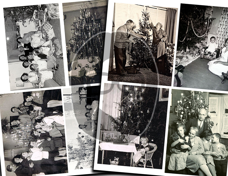 Vintage Retro Christmas Photographs digital download - Ephemera Set #89 - 13 Pg download - Christmas junk journal kits, ephemera pack