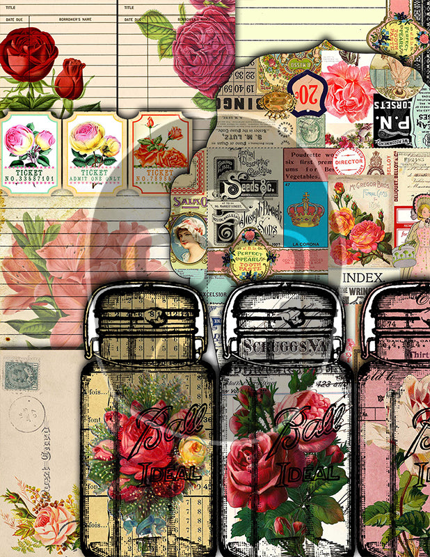 Printable Junk Journal Kit, Pages & Ephemera Bundle #16 -46pg Digital – TsunamiRose Designs printable-junk-journal-kit-pages-ephemera-bundle-16-46pg-digital-tsunamirose-designs
