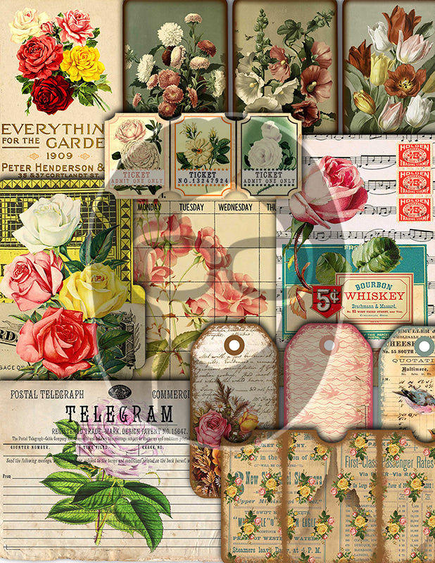 printable-junk-journal-kit-pages-ephemera-bundle-16-46pg-digital-tsunamirose-designs for Free Junk Journal Printables Pdf Printable Junk Journal Kit, Pages & Ephemera Bundle #16 -46pg Digital – TsunamiRose Designs for Free Junk Journal Printables Pdf