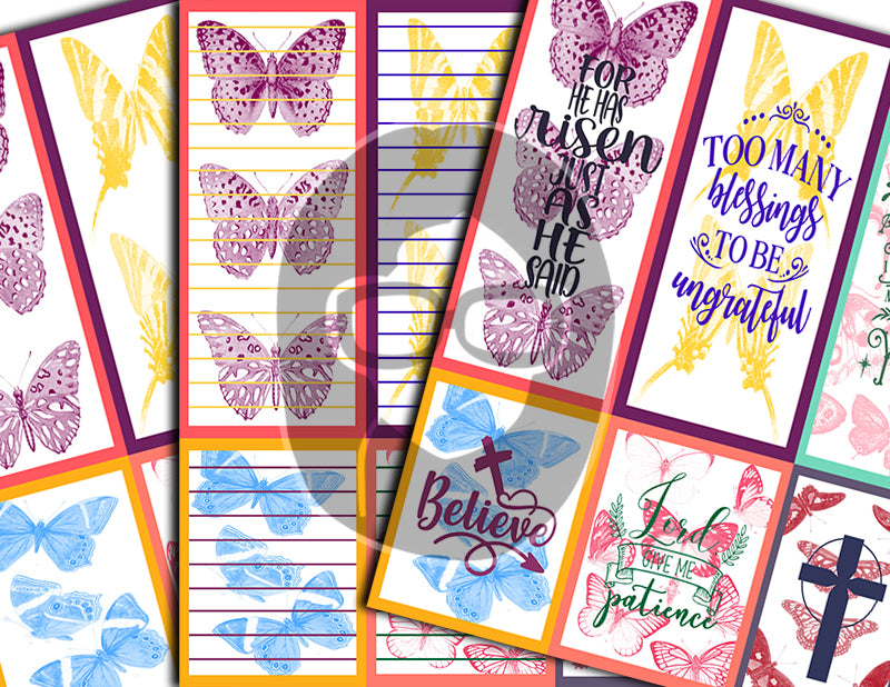 Journaling Spot Printables, Bible Journal Ephemera -18pg Digital Download- Prayer Quotes, Christian Affirmations, Faith Junk Journal Kit